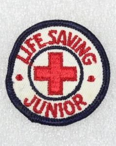 Red Cross: Junior Lifesaving patch - 2" round, merrowed edge - Picture 1 of 1