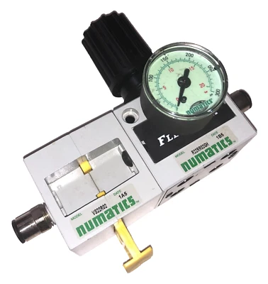 Numatics FlexiBlok R22RR02GH Regulator and VS22R02 Shut Off Valve - Image 1 of 4