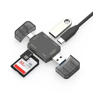 7 In 1 Alloy Type-C/USB Memory Card Reader TF/SD High Speed USB3.0 Card Reader - Picture 1 of 9