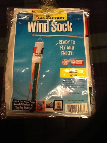 Miami Hurricanes Flag Factory Windsock; NCAA; ACC; BCS Football Cover