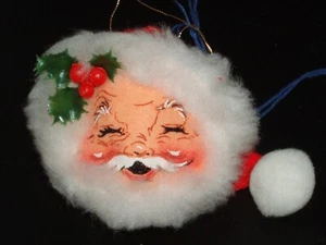 ANNALEE #7805 SANTA HEAD ORNAMENT 1997 NOS - Picture 1 of 4