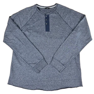 Vince Men’s Henley Long Sleeve Shirt Heather Gray XL Tee Shirt Lounge Casual Top - Picture 1 of 8