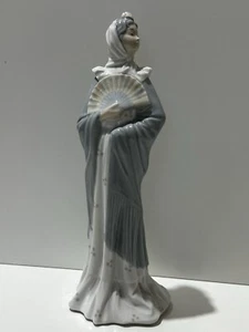 NAO By Llardro Lady With Shawl Holding Fan Figurine, 12" Tall Vintage - Picture 1 of 8