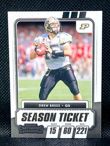 Panini Contenders Selecciones de Draft Fútbol - DREW BREES - PURDUE BOILERMAKERS - Imagen 1 de 2
