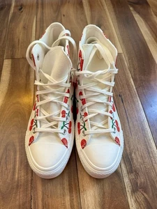 New Converse Cherries Lift Chuck Taylor All Star Hi Top Platform Womens Size 7.5 - Picture 1 of 8