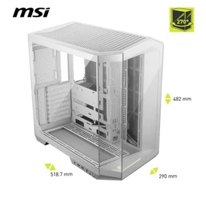 MSI MAG PANO 100L PZ WHITE Mid-Tower Case - Picture 1 of 11