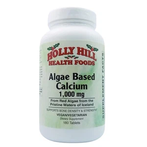 1000mg Algae-Based Calcium Supplement, 180 Count - Organic Health Support - Picture 1 of 4