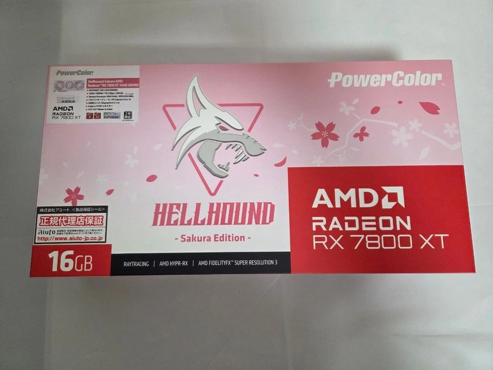 PowerColor Hellhound Sakura AMD RX 7800 XT 16G GDDR6 White/Pink GPU Limited - Image 1 of 4