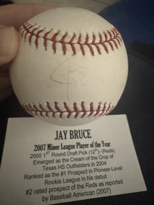 Jay Bruce Autographed/Signed Baseball TRISTAR faded - Image 1 of 3