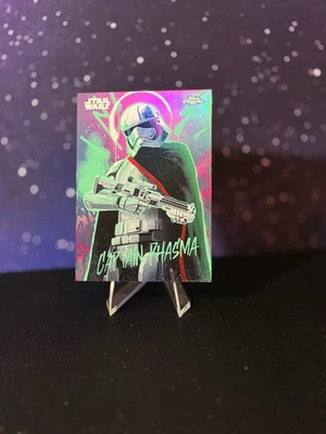 2025 Topps Chrome Star Wars Captain Phasma Galactic Graffiti GG-6 SSP - Image 1 of 2