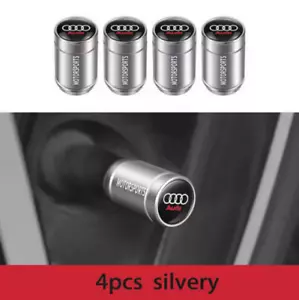 4Pc/set Car Wheel Tire Valve Caps Air Stem For Audi A5 A6 C6 C5 A1 A7 A8 Q2 Q3 S - Picture 1 of 4