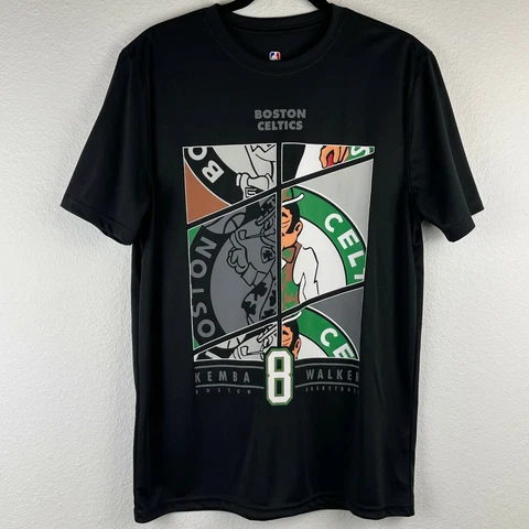 NBA Boston Celtics Basketball Kemba Walker #8 Graphic T-Shirt Mens Size M Black Cover