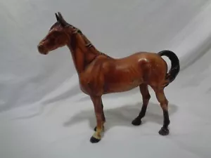 Original Hubley Cast Iron Bay Thoroughbred Horse Doorstop Statue 6 1/2 lbs - Picture 1 of 20