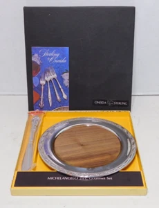 Vintage 1970s NIB Oneida Sterling Michelangelo Two Piece Gourmet Set - Picture 1 of 6