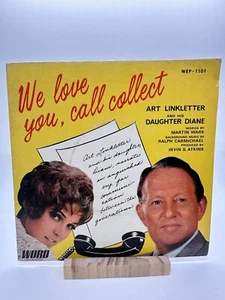 ART LINKLETTER Dear Mom / We Love You Call Collect WORD 45 VINYL 7" RECORD PS - Imagen 1 de 5