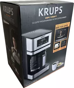 KRUPS 14 Cups Programmable Filter Coffee Maker KM208D50 (New in Box/Unused) - Picture 1 of 7