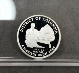 2009-S 25c DISTRICT OF COLUMBIA ~ 90% SILVER ~ PROOF SILVER QUARTER - Picture 1 of 2