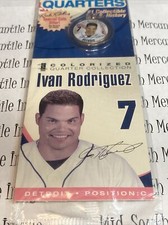 Ivan Rodríguez 2005 Merrick Mint MLB Colorized Statehood Quarter Coin & Card