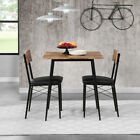 Dining Table and Chairs with PU Leather Set Kitchen Breakfast Bar Furniture ZE