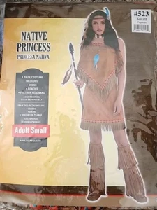 Native American Princess Costume Halloween Fancy Adult Size Small Dress Up - Picture 1 of 6