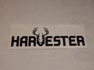 HARVESTER TACTICAL GEAR FIREARMS AMMO HUNTING RIFLE GUN STICKER DECAL BLK & WH - Picture 1 of 1