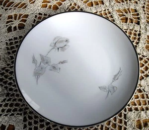 Vintage Hutschenreuther Selb Gray Rose Bavaria Germany PASCO 6" Plate ~ - Picture 1 of 3