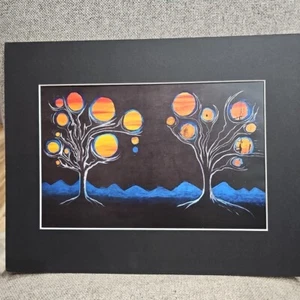 Wicked Mountain Art Print Halloween 14" X 11" Mirror To The Other World Trees - Picture 1 of 9
