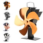 Stove Fan 5-Blade Upgrade Heat Powered Fan for Wood Burning Log for Firep