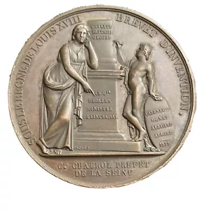 Frankerich Ludovico XVIII 1819 medaglia di bronzo 50,5 mm Francia - Foto 1 di 8