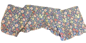 Waverly Garden Masterpiece VALANCE Floral Blue Cabbage Rose Ruffled Window Crtn - Picture 1 of 8