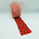 Vintage Red Floral Fabric Cotton Trim Edging Quilting Yards & Yards Cottage Core