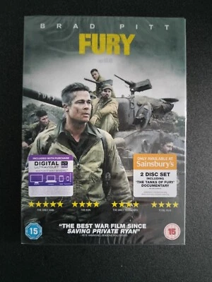 Fury - Brad Pitt -  DVD - New Unplayed But Not Sealed - Image 1 of 2