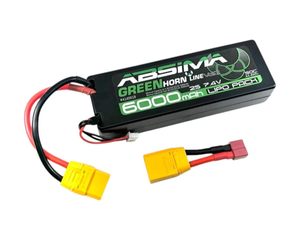 Absima Greenhorn 2 LiPo Stick Akku 2S 7.4V 50C 6000mAh mit XT90 Stecker und ... - Bild 1 von 1