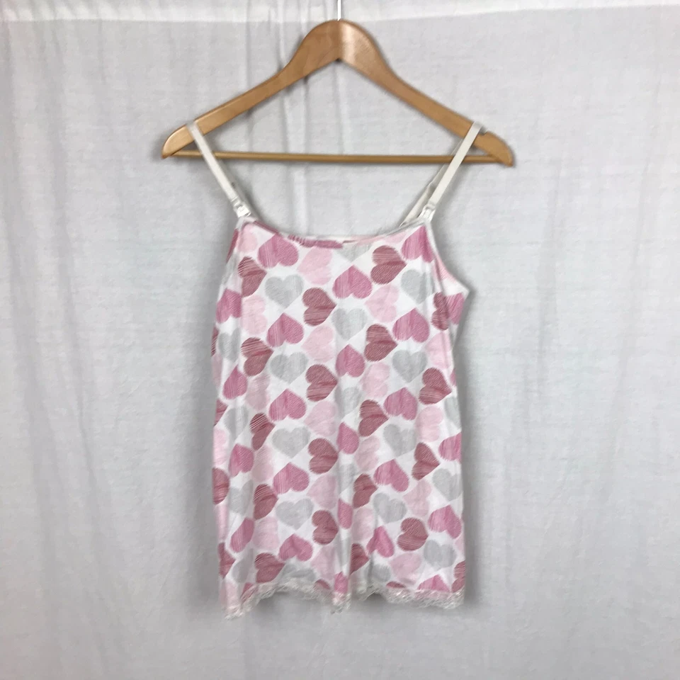 Motherhood Maternity Women's Small Spaghetti Strap Cami Tank Top Heart Print - Image 1 of 4