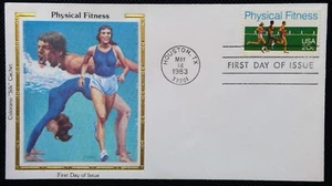 Scott 2043 FDC Physical Fitness Runners EKG Colorano Silk Cachet - Picture 1 of 3