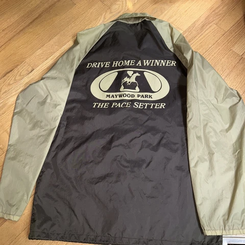 Vintage MAYWOOD PARK, ILLINOIS Harness Track JACKET - "Drive Home a Winner" Cover