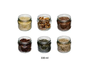 6 Stürzgläser Gläser Marmeladengläser Einmachglaß mit Deckel/ 330 ml / Fi 82 - Bild 1 von 17