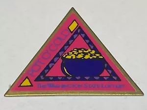 Olla triangular alfiler de colección de la lotería del estado de Washington de la década de 1990 alfiler o' dorada - Imagen 1 de 2