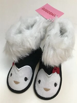 GYMBOREE новый с Ярлыками девочек пингвин искусственного меха ботинки - размер TDDLR 6 Рождество Xmas праздник - Изображение 1 из 2