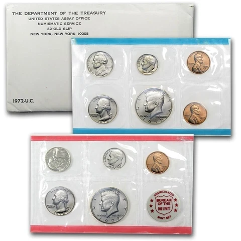 (1) 1972 United States Mint Set in Original Packaging Cover