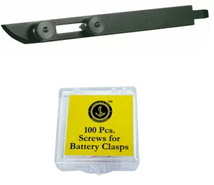 100 Tiny Screws For Battery Clasps Clamps Covers Quartz PLUS Watch Case Opener - Picture 1 of 4