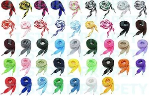 (2 Pairs) FLAT WIDE SHOELACES THICK SHOE LACES 52" LONG SALE NEW - Picture 1 of 43