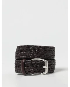 Orciani Woven Leather Buckle Belt Men Dark - Picture 1 of 3