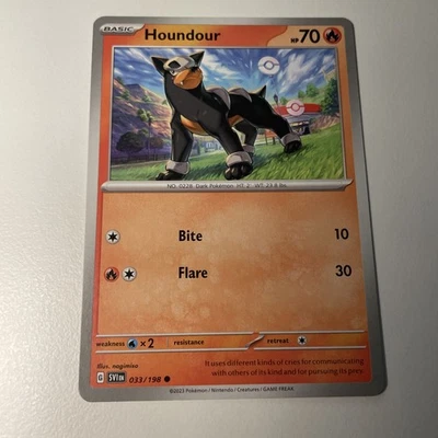 Houndour - 033/198 - Pokemon TCG - Common - Regular - Near Mint - Image 1 of 2