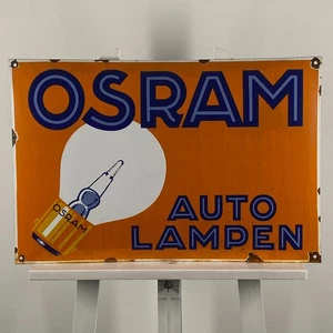 Osram Enamel Sign - 60x40cm (23.6x15.7") - Big Nice Vintage Car Garage Wall Sign - Picture 1 of 20