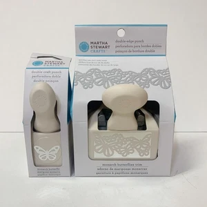 Martha Stewart Double Edge Punch & Craft Punch Monarch Butterflies Trim Set 2 - Picture 1 of 6