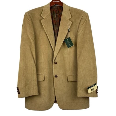 NWT RALPH LAUREN 42L Tan Khaki Corduroy Blazer Sports Jacket Coat 42 Long - Image 1 of 4