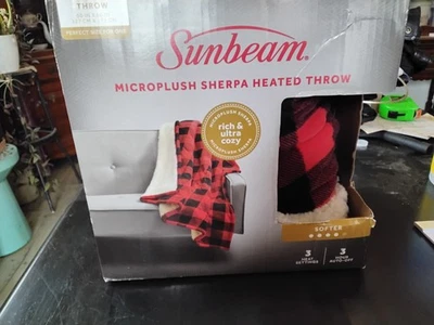 Manta térmica Sunbeam Microplush cálida y cómoda nueva Foto 1 de 4