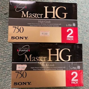 [ New ] SONY Master HG L-750 Betamax Beta Video Cassette Tape lot of 4 250908 - Imagen 1 de 1