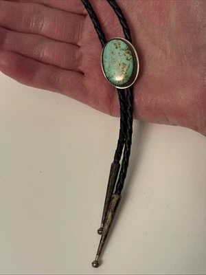 "Letrero Navajo Vintage AB Turquesa Esterlina Bolo 28"" Ajustable" Foto 1 de 4